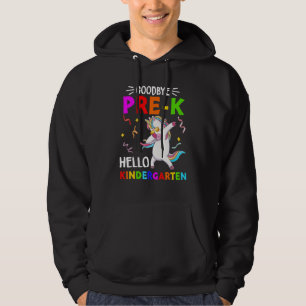 Unicorn Back To School Hello Kindergarten Goodbye Hoodie