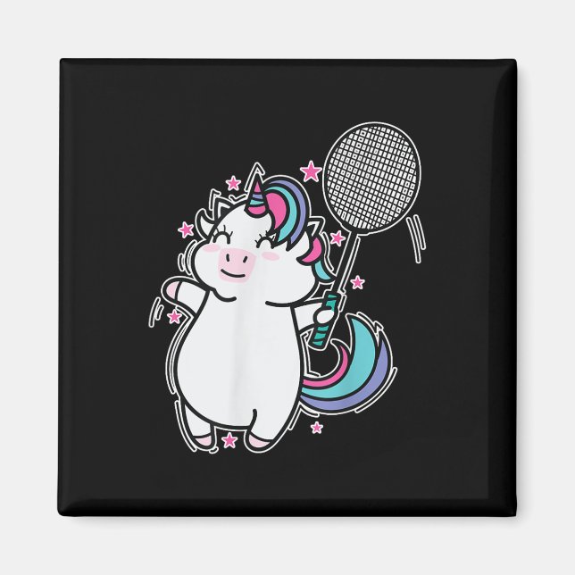 Unicorn Badminton  Magnet (Front)