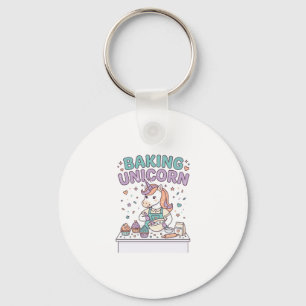 Unicorn Baking Unicorn Trendy Product Graphic_1 Key Ring