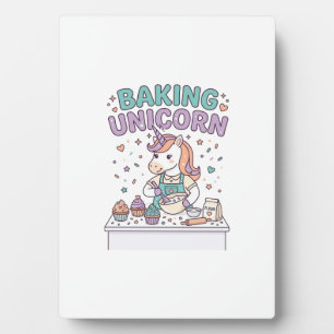Unicorn Baking Unicorn Trendy Product Graphic_1 Plaque