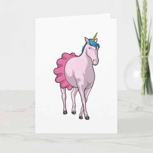 Unicorn Ballerina Ballet Card (Front)