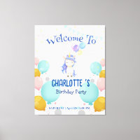 Unicorn balloon rainbow gradient birthday party