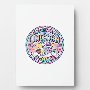 Unicorn Basketball Unicorn Bounce Funny Shirt Grap Plaque