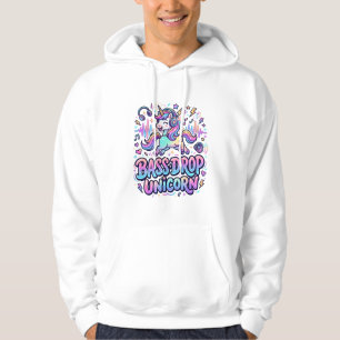 Unicorn Bass Drop Unicorn Gift Idea Typography Des Hoodie