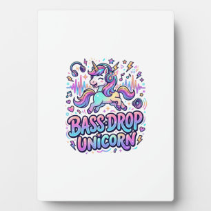 Unicorn Bass Drop Unicorn Gift Idea Typography Des Plaque