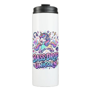 Unicorn Bass Drop Unicorn Gift Idea Typography Des Thermal Tumbler