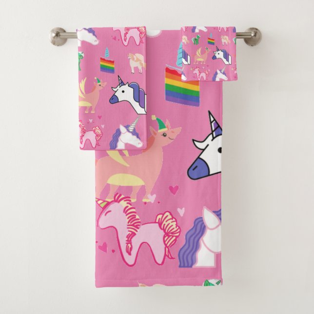 Unicorn Bath Towel Set (Insitu)