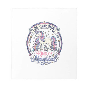 Unicorn Be Your Own Kind of Magical Playful Cute G Notepad