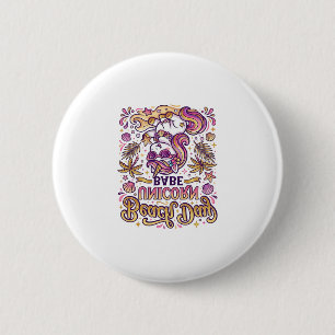 Unicorn Beach Day Unicorn Babe Stylish Zazzle Desi 6 Cm Round Badge
