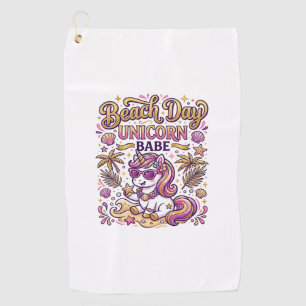 Unicorn Beach Day Unicorn Babe Stylish Zazzle Desi Golf Towel