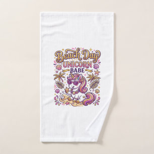 Unicorn Beach Day Unicorn Babe Stylish Zazzle Desi Hand Towel
