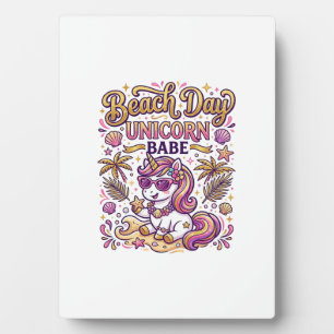 Unicorn Beach Day Unicorn Babe Stylish Zazzle Desi Plaque