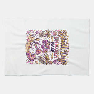 Unicorn Beach Day Unicorn Babe Stylish Zazzle Desi Tea Towel