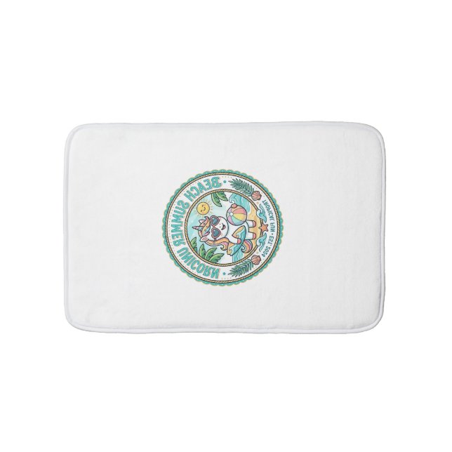 Unicorn Beach Summer Unicorn POD Ready Apparel Gra Bath Mat (Front)