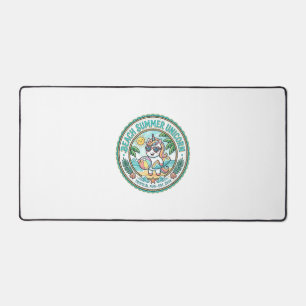 Unicorn Beach Summer Unicorn POD Ready Apparel Gra Desk Mat