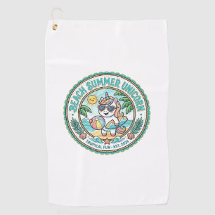 Unicorn Beach Summer Unicorn POD Ready Apparel Gra Golf Towel