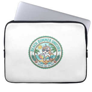 Unicorn Beach Summer Unicorn POD Ready Apparel Gra Laptop Sleeve
