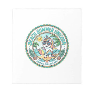Unicorn Beach Summer Unicorn POD Ready Apparel Gra Notepad