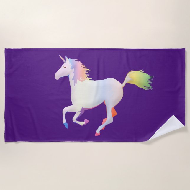 Unicorn beach towel. beach towel (Front)