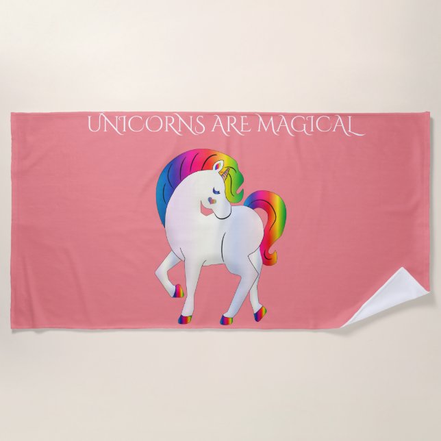 Unicorn beach towel. beach towel (Front)