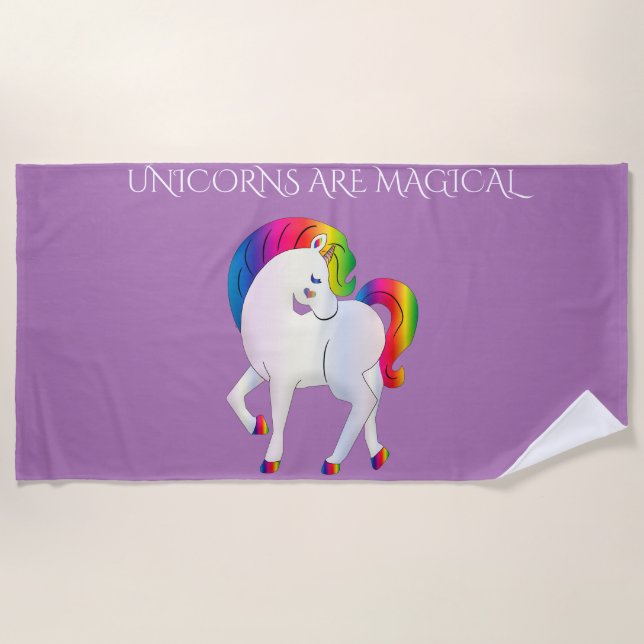 Unicorn beach towel. towel (Front)