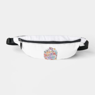 Unicorn Beachicorn Vibes Whimsical White Backgroun Bum Bags