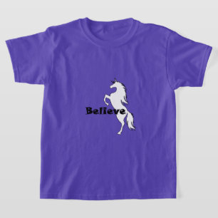 Unicorn Believe Design - Girls' Basic T-Shirt