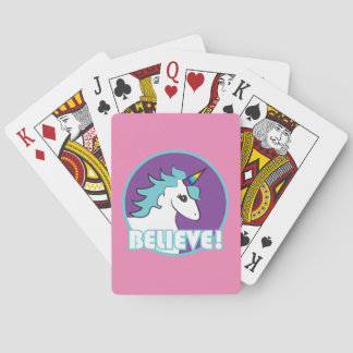 Unicorn "BELIEVE!" Playing Cards