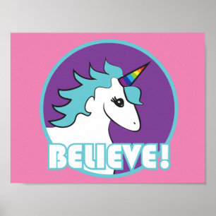 Unicorn "BELIEVE!" Poster