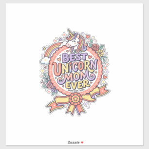 Unicorn Best Unicorn Mum Ever Whimsical Zazzle Des