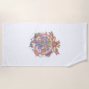 Unicorn Best Unicorn Mum Ever Whimsical Zazzle Des Beach Towel