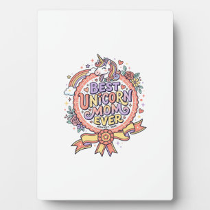 Unicorn Best Unicorn Mum Ever Whimsical Zazzle Des Plaque