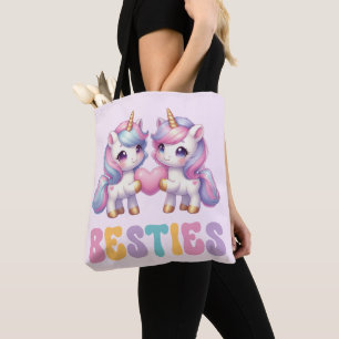 Unicorn Besties Best Friends Forever Tote Bag