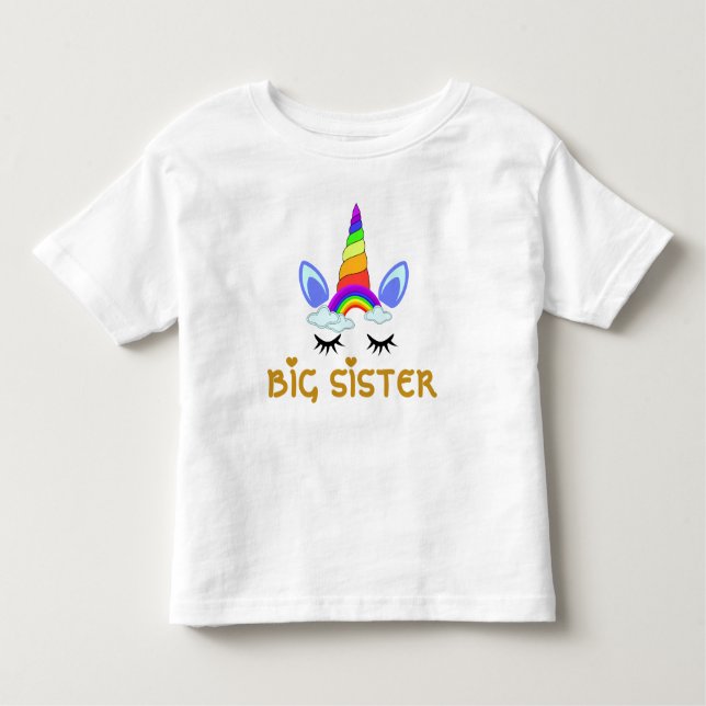 Unicorn Big Sister/ Little sister baby Toddler T-Shirt (Front)