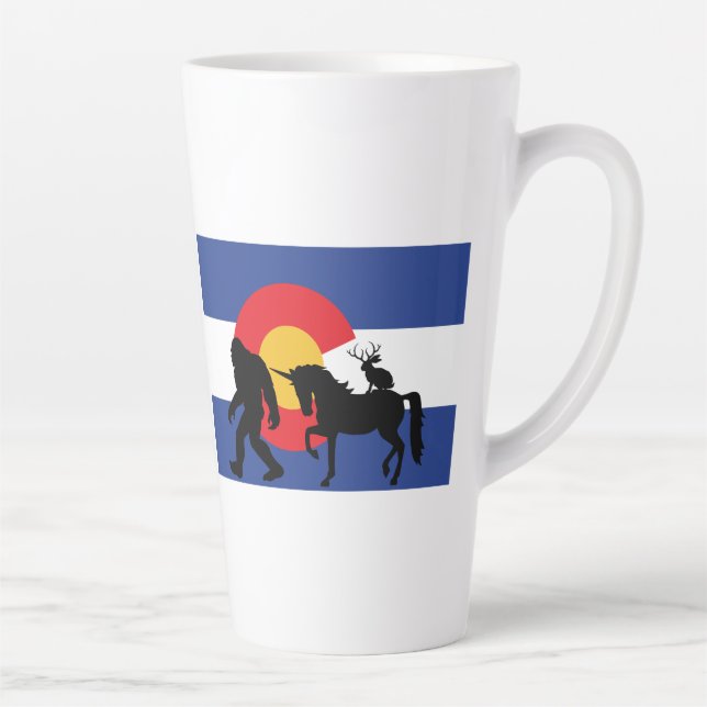 Unicorn, Bigfoot and Jackalope Latte Mug (Right)
