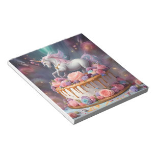 Unicorn birthday Cake Notepad