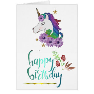 Unicorn Birthday Card