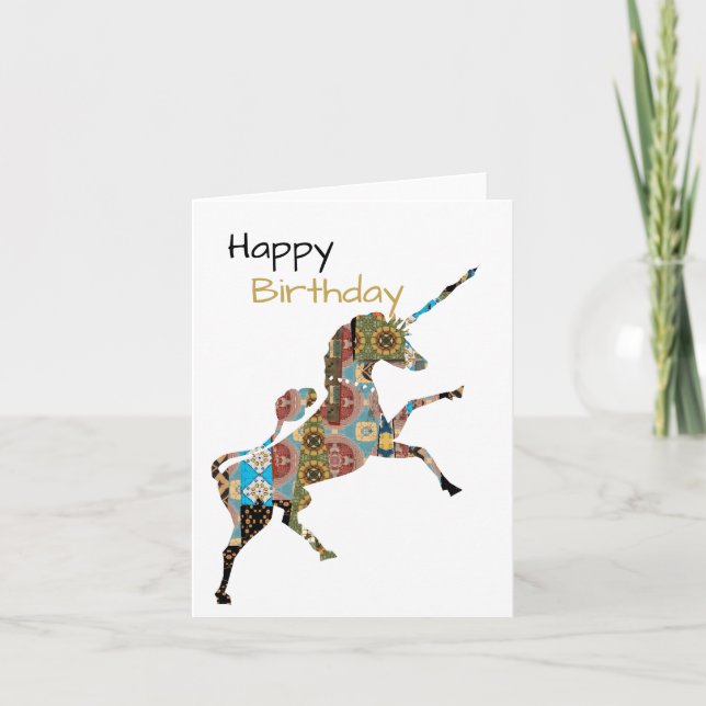 Unicorn Birthday  Card (Front)