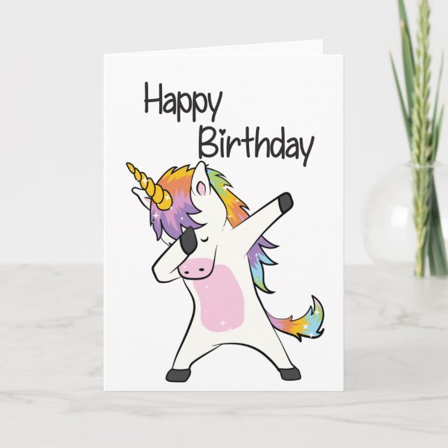 Unicorn Birthday Card (Front)