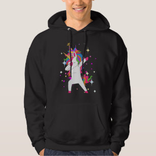 Unicorn Birthday Cute Dab Dancing Unicorns Mum Da Hoodie