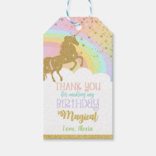 Unicorn Birthday Favour Tag
