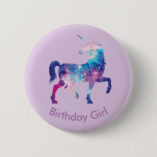 Unicorn Birthday Girl Badge