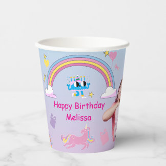 Unicorn Birthday Girl Cup – Custom 8oz Party Cup
