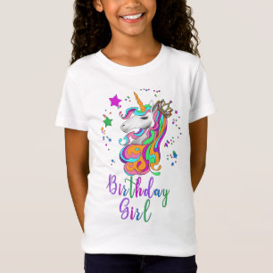Unicorn Birthday Girl T-Shirt