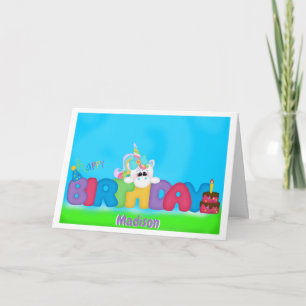 Unicorn Birthday Greeting Card