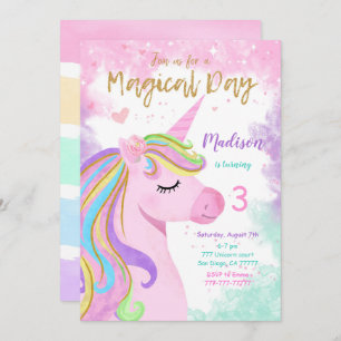 Unicorn Birthday Invitation
