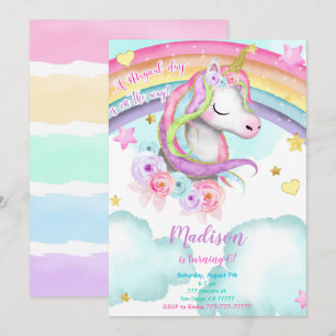 Unicorn Birthday Invitation