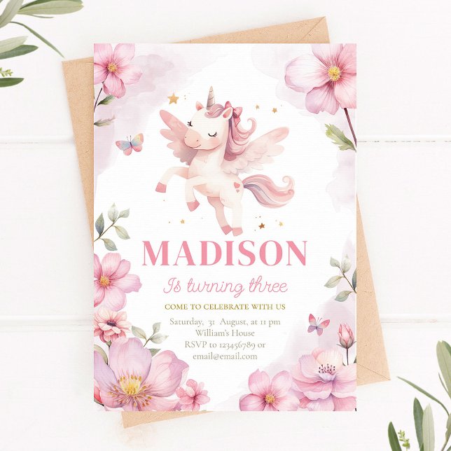 Unicorn Birthday Invitation (Creator Uploaded)