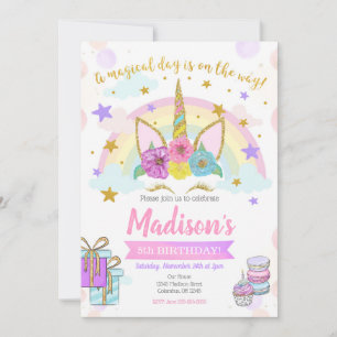 Unicorn Birthday Invitation / Magical Party