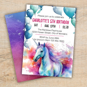 Unicorn Birthday Invitation   Unicorn Party